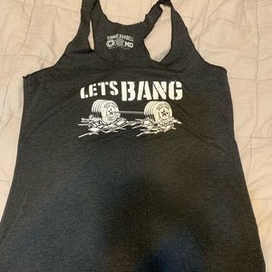 Savage barbell workout tank